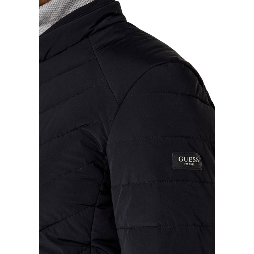 Guess Black Elastane Coat | Regal Royce