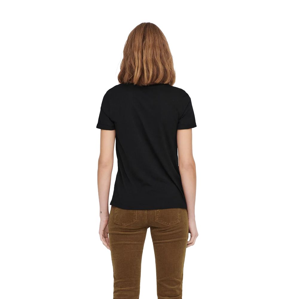 Only Black Cotton T-Shirt | Regal Royce