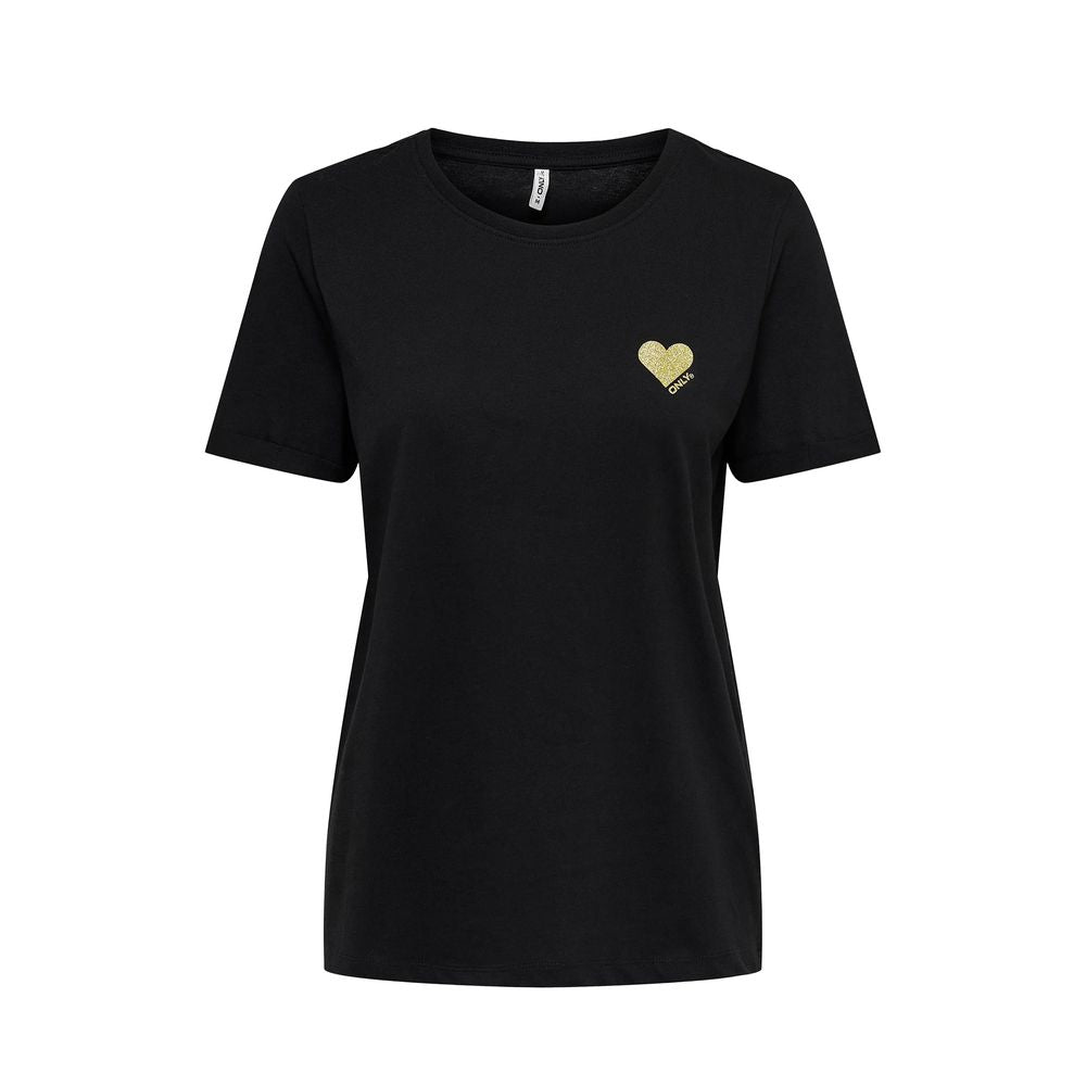 Only Black Cotton T-Shirt | Regal Royce