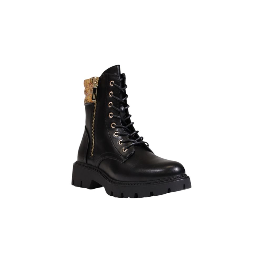 Alviero Martini Prima Classe Black Polyethylene Ankle Boots | Regal Royce