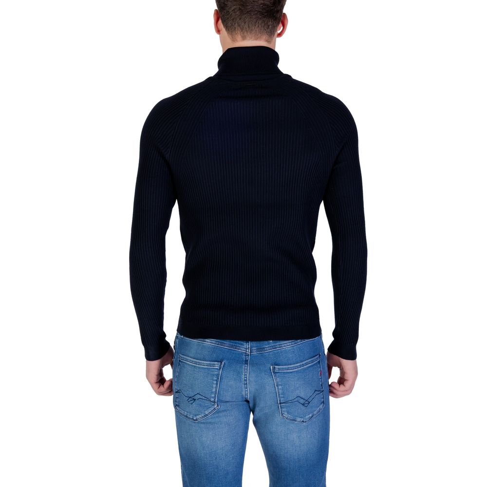 Antony Morato Blue Viscose Turtleneck | Regal Royce
