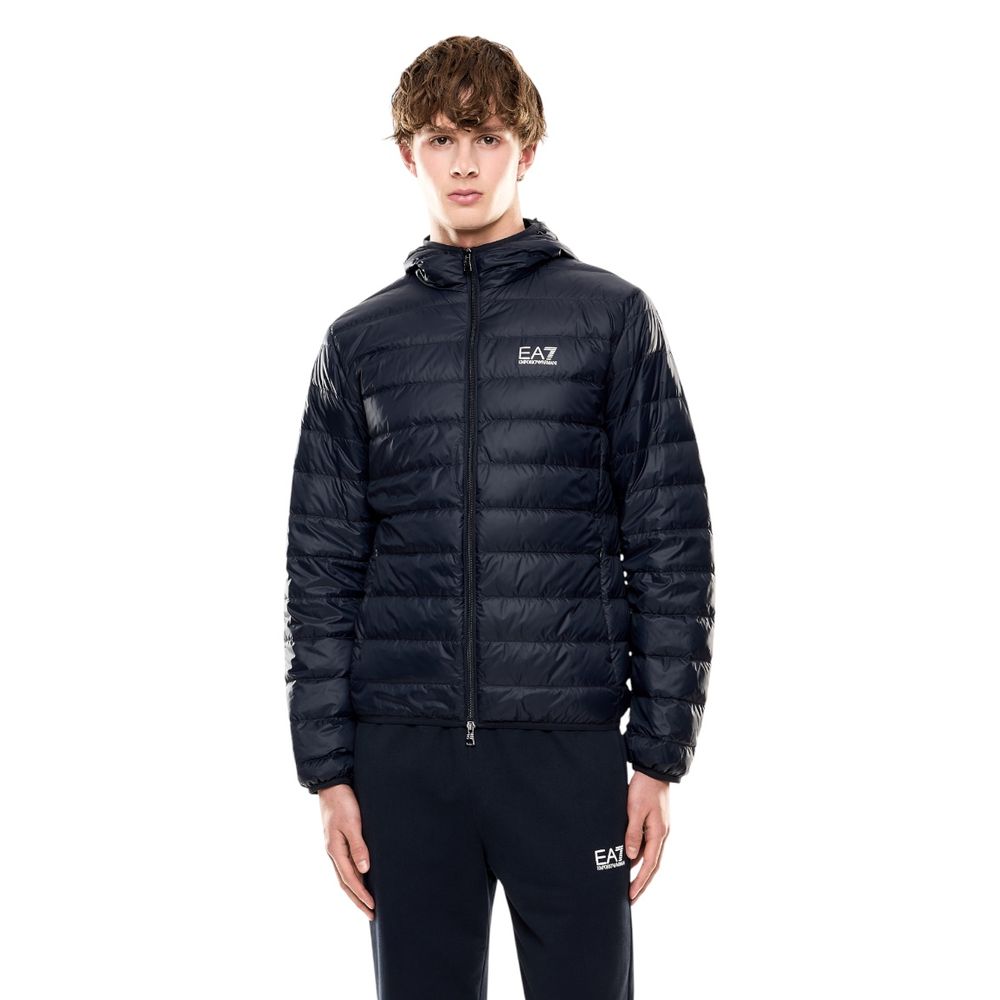 EA7 Emporio Armani Blue Polyamide Shell Jacket | Regal Royce