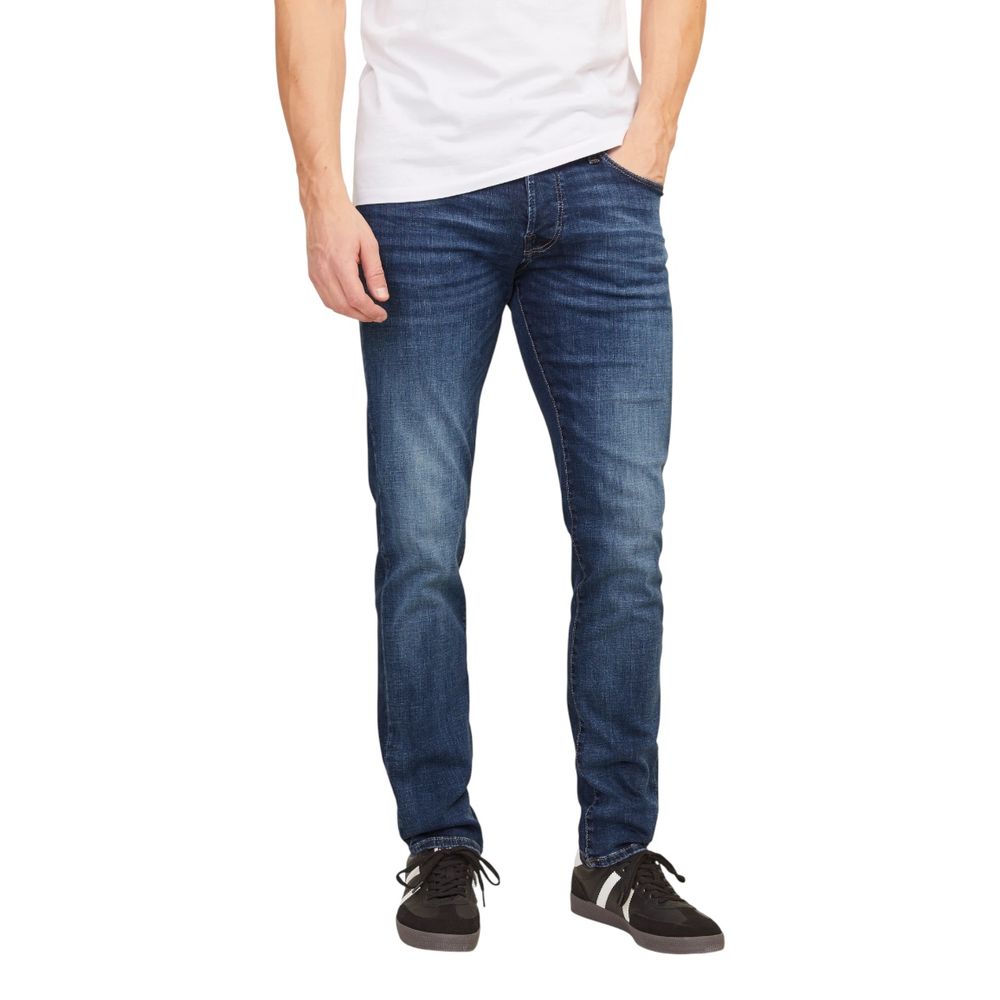 Jack Jones Blue Cotton Relaxed Fit Jeans | Regal Royce