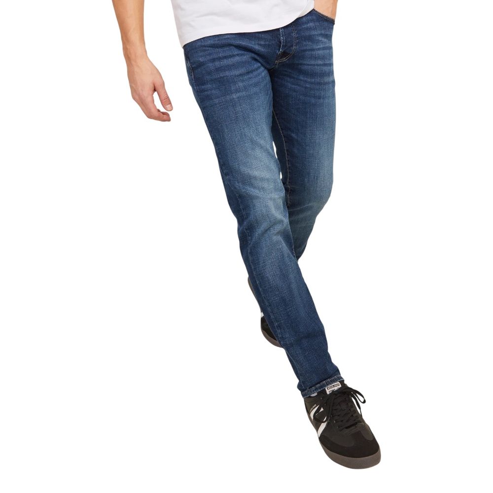 Jack Jones Blue Cotton Relaxed Fit Jeans | Regal Royce
