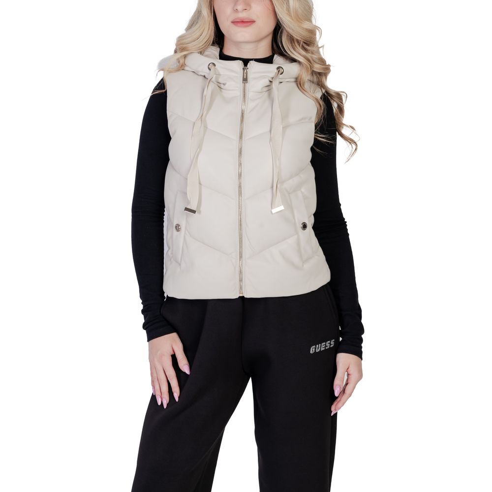 Morgan De Toi Cream Polyethylene Sleveless Jacket | Regal Royce