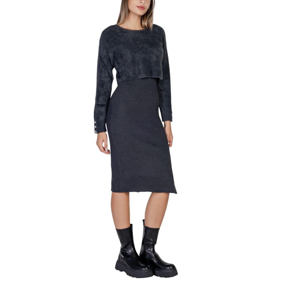 Morgan De Toi Gray Polyamide Midi Dress | Regal Royce