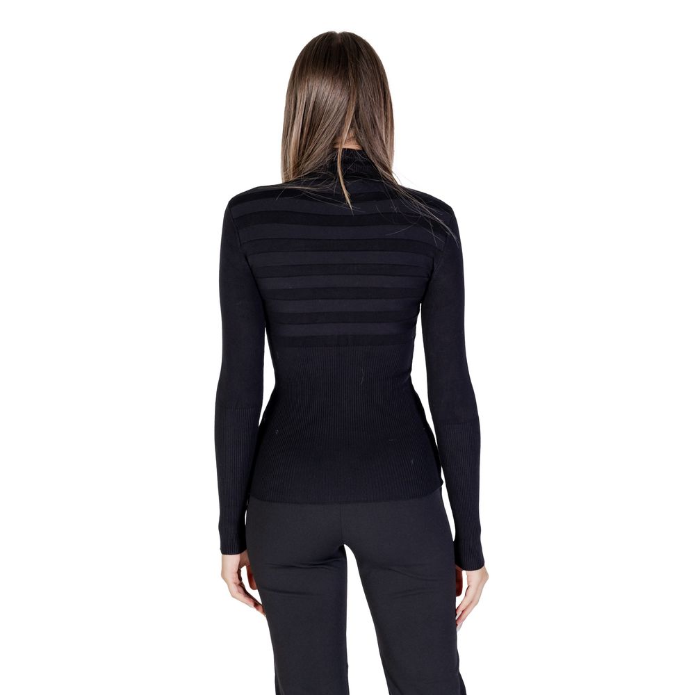 Morgan De Toi Black Viscose Turtleneck | Regal Royce