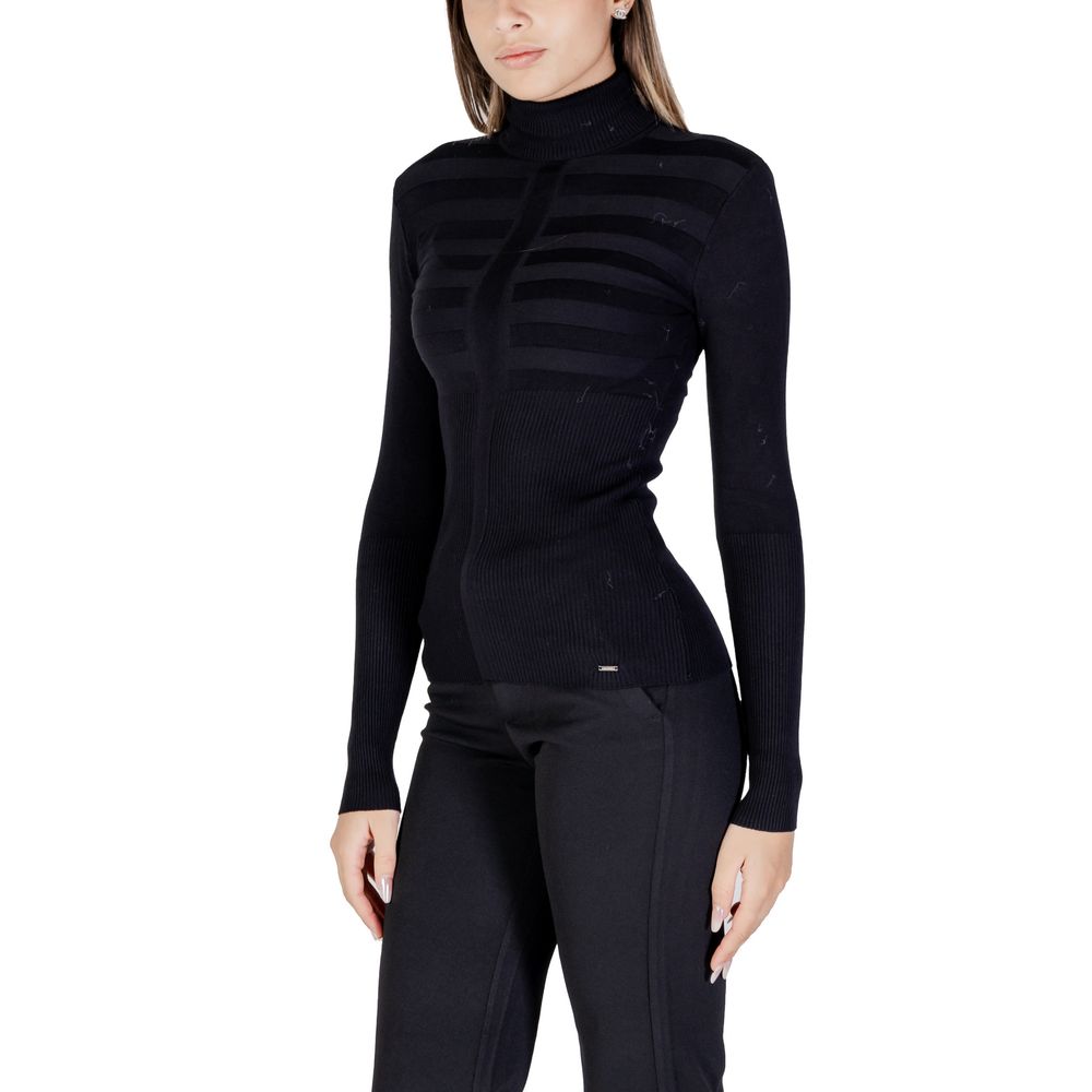 Morgan De Toi Black Viscose Turtleneck | Regal Royce