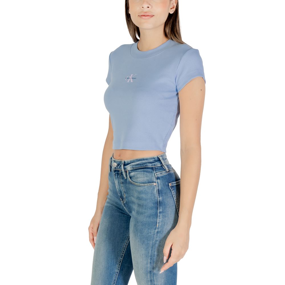 Calvin Klein Jeans Blue Cotton T-Shirt | Regal Royce