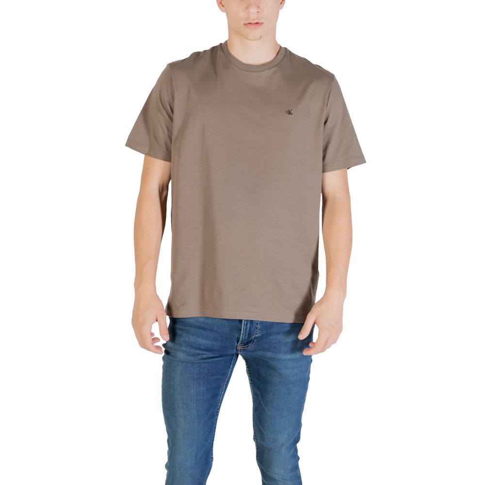 Calvin Klein Jeans Brown Cotton T-Shirt | Regal Royce