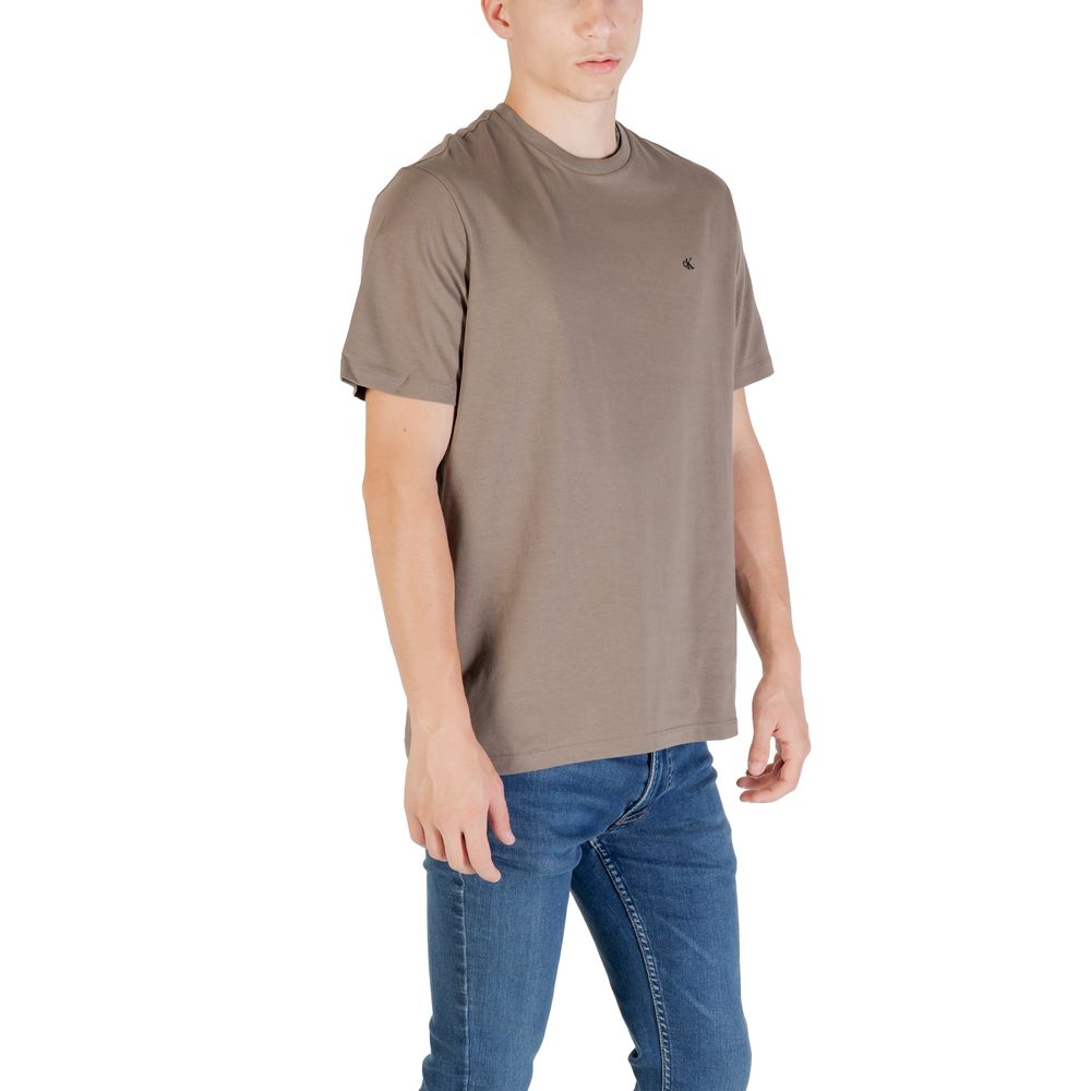 Calvin Klein Jeans Brown Cotton T-Shirt | Regal Royce