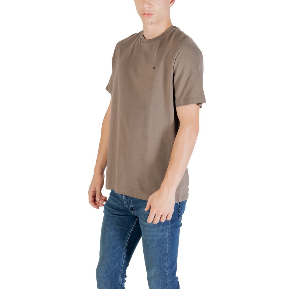 Calvin Klein Jeans Brown Cotton T-Shirt | Regal Royce