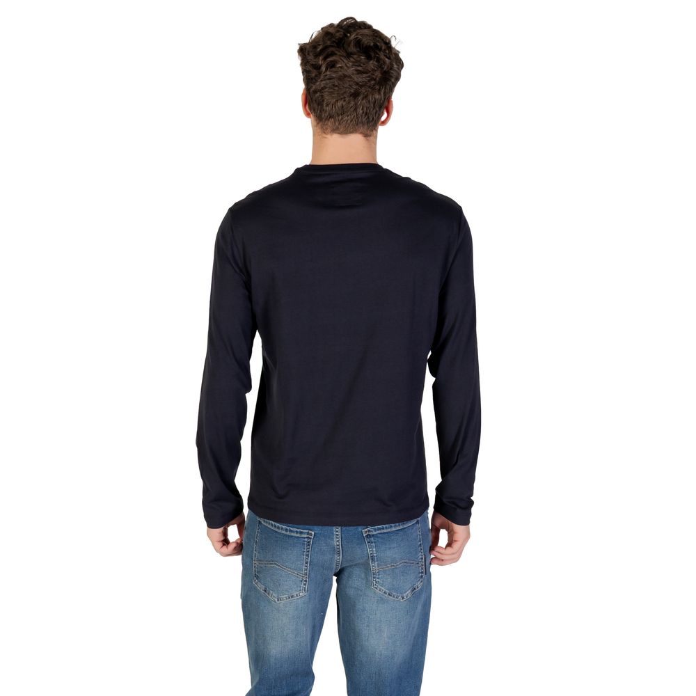 Armani Exchange Blue Cotton Long Sleeve T-Shirt | Regal Royce