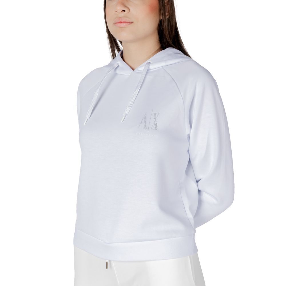 Armani Exchange White Viscose Hoodie | Regal Royce