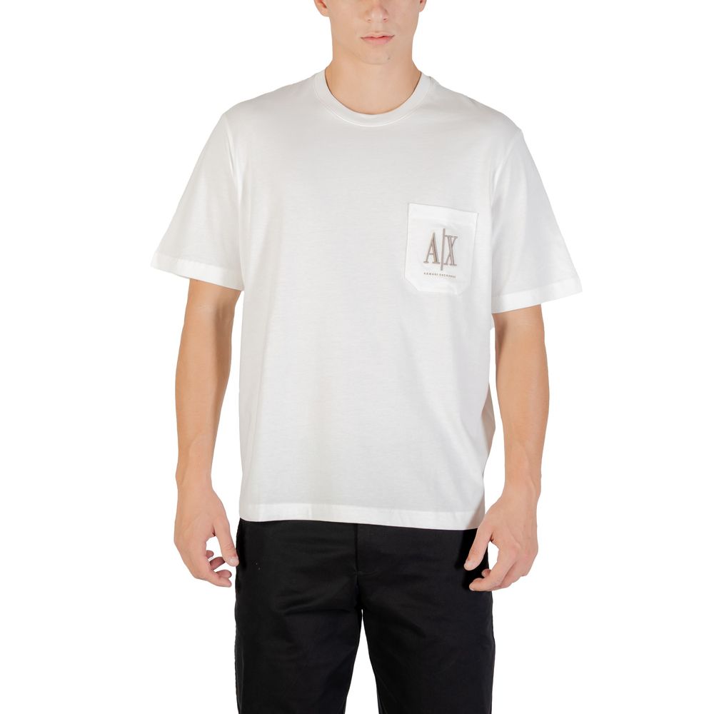Armani Exchange Cream Cotton T-Shirt | Regal Royce