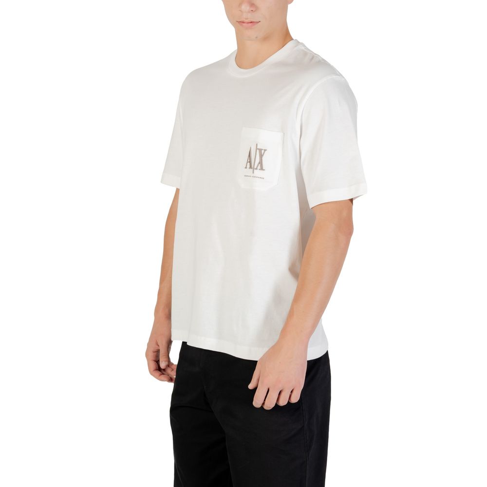 Armani Exchange Cream Cotton T-Shirt | Regal Royce