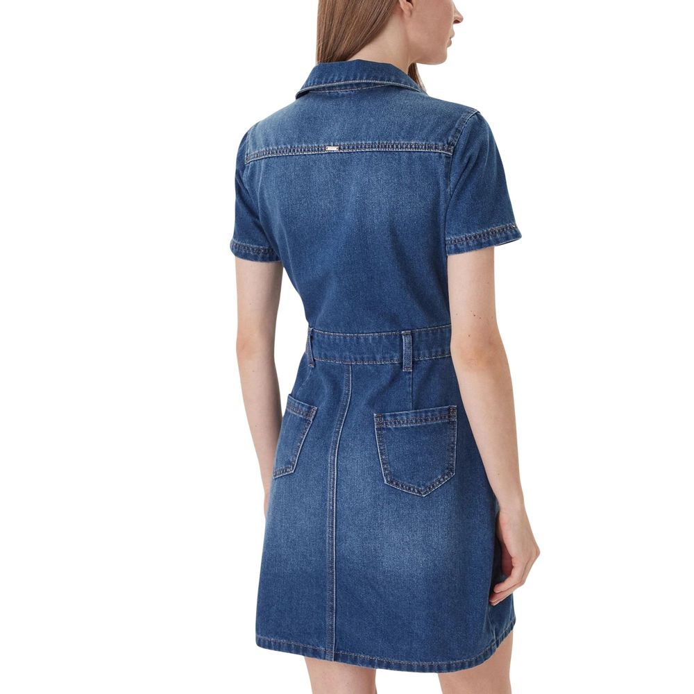 Morgan De Toi Blue Cotton Midi Dress | Regal Royce