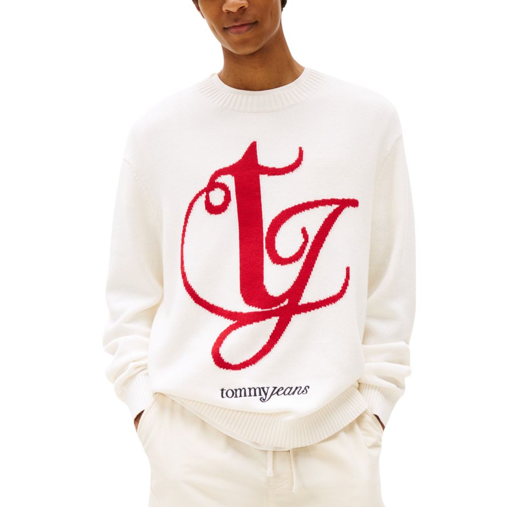 Tommy Hilfiger Jeans Cream Recycled Cotton Sweatshirt | Regal Royce