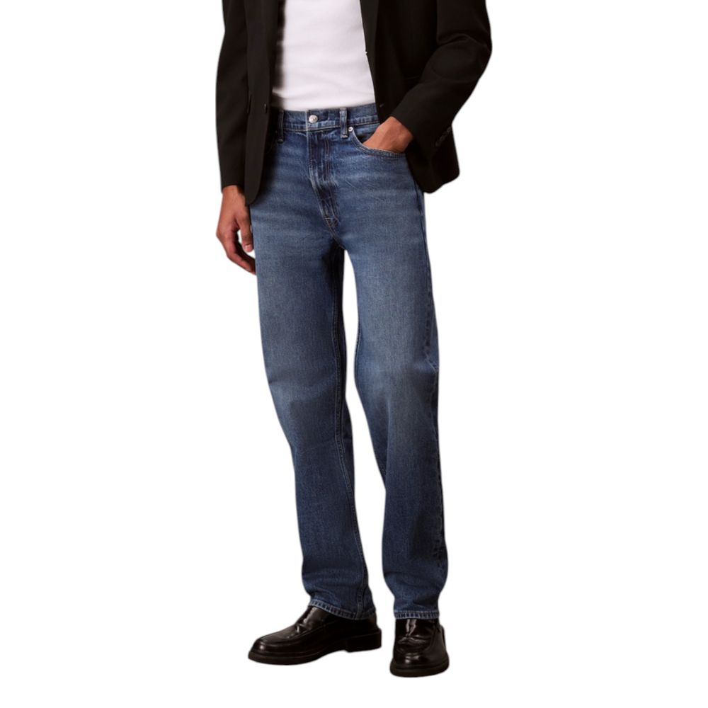 Calvin Klein Jeans Blue Cotton Relaxed Fit Jeans | Regal Royce