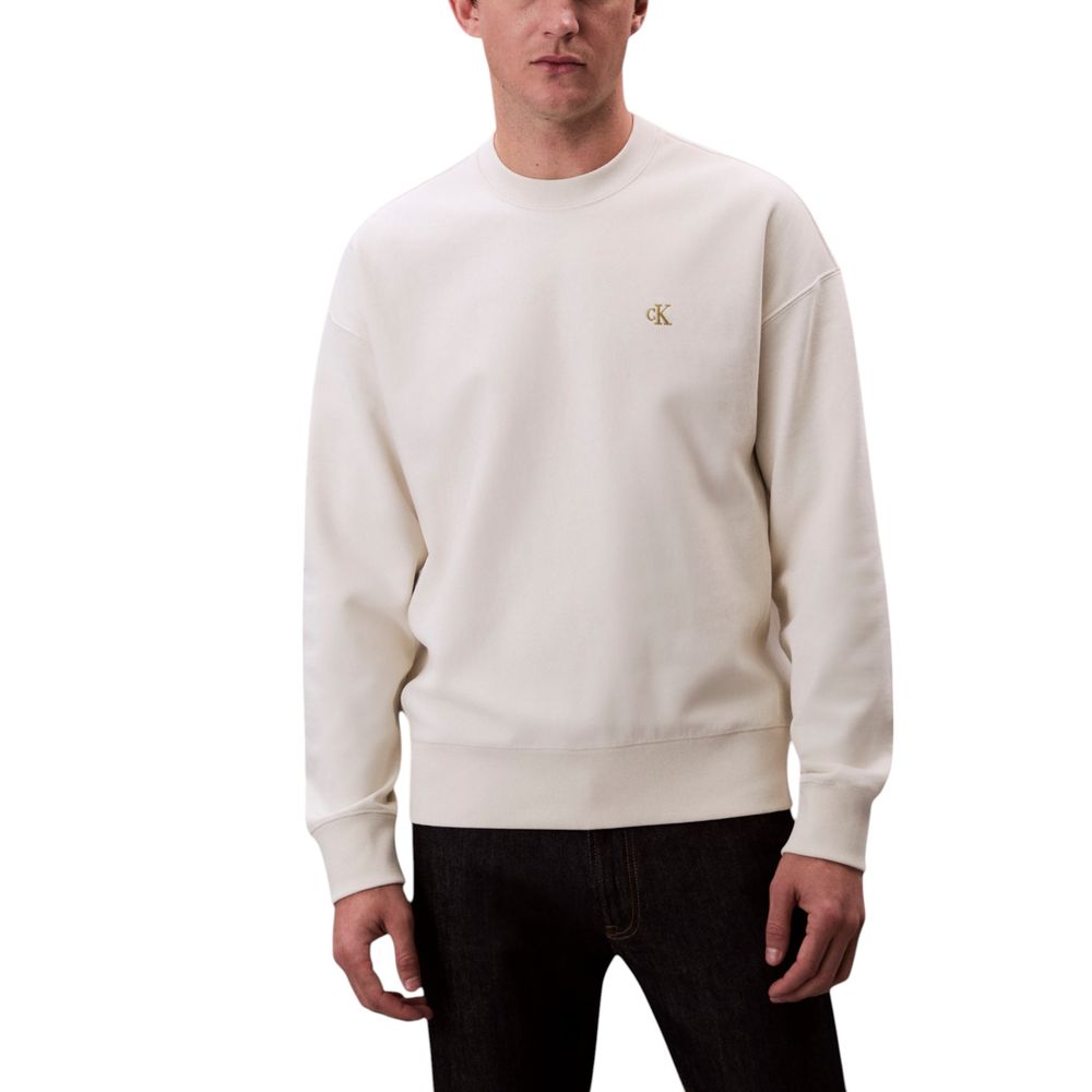 Calvin Klein Jeans White Cotton Sweatshirt | Regal Royce