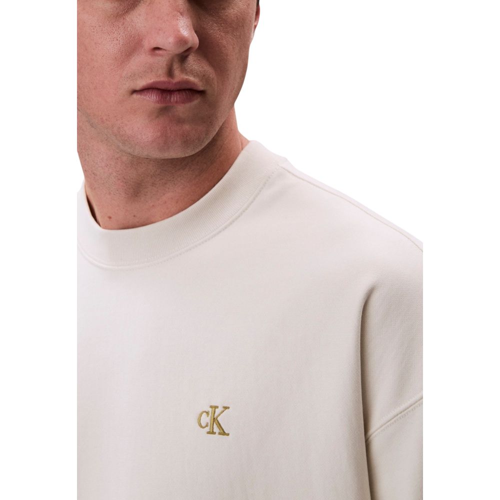 Calvin Klein Jeans White Cotton Sweatshirt | Regal Royce