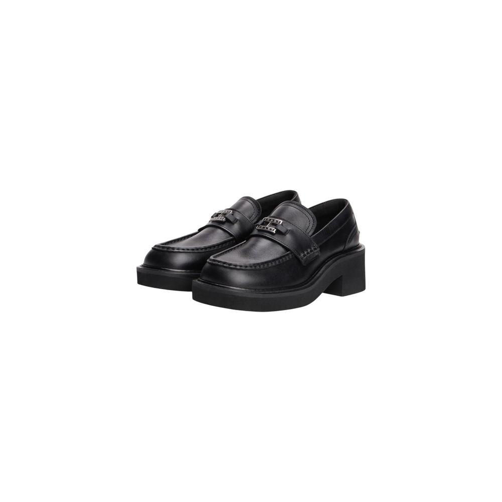 Tommy Hilfiger Jeans Black Leather High Heel Pumps | Regal Royce