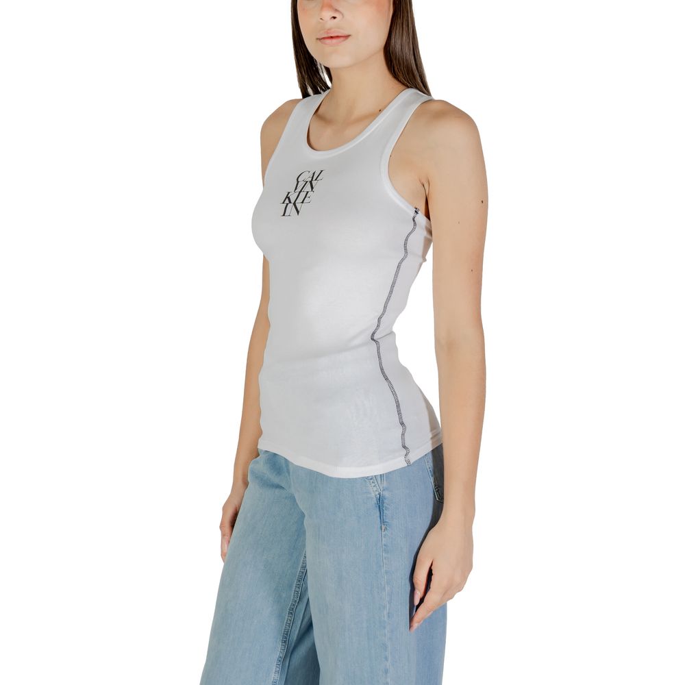 Calvin Klein Jeans White Cotton Top | Regal Royce