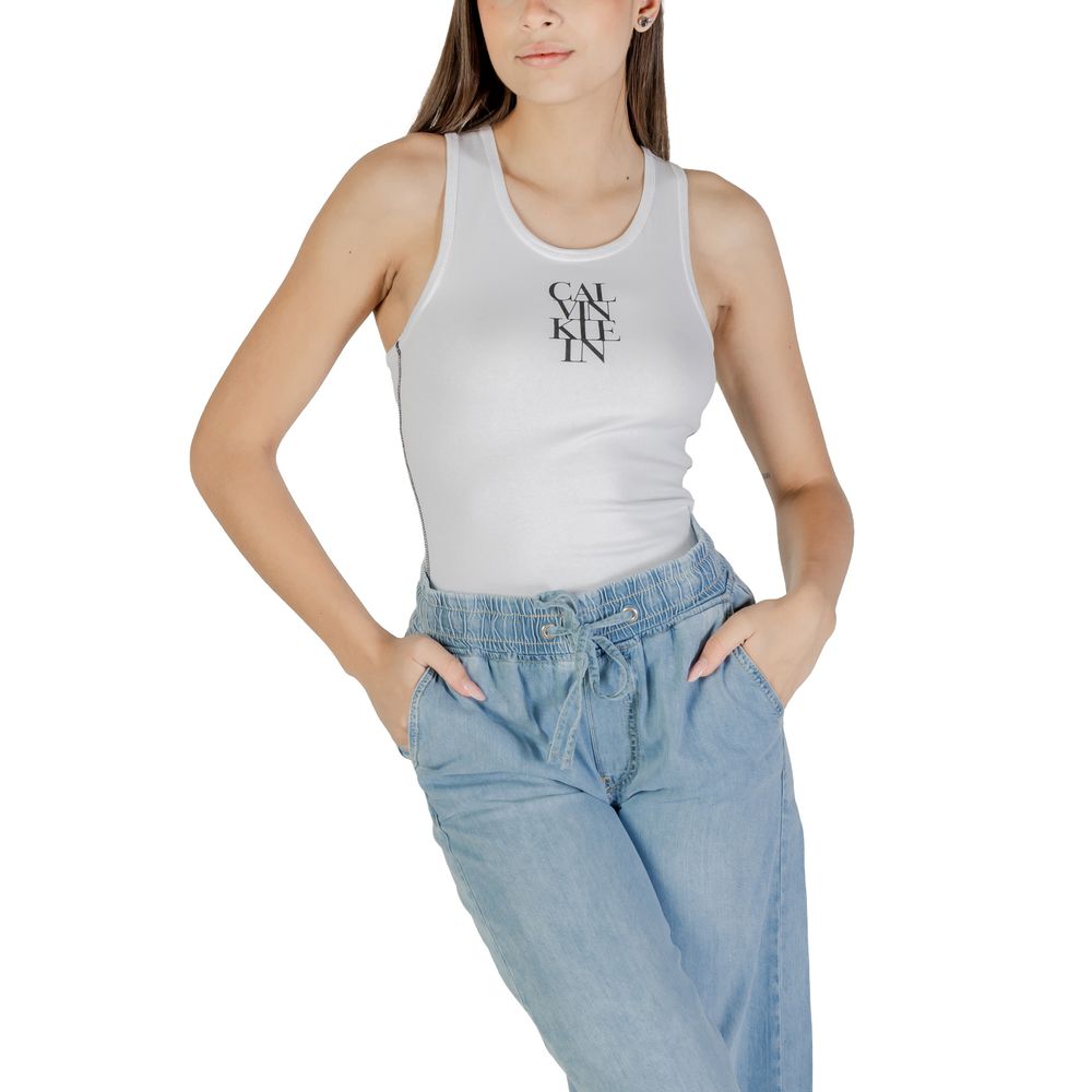 Calvin Klein Jeans White Cotton Top | Regal Royce