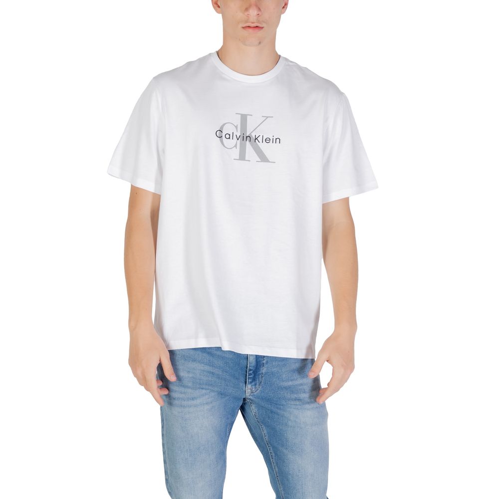 Calvin Klein Jeans White Cotton T-Shirt | Regal Royce
