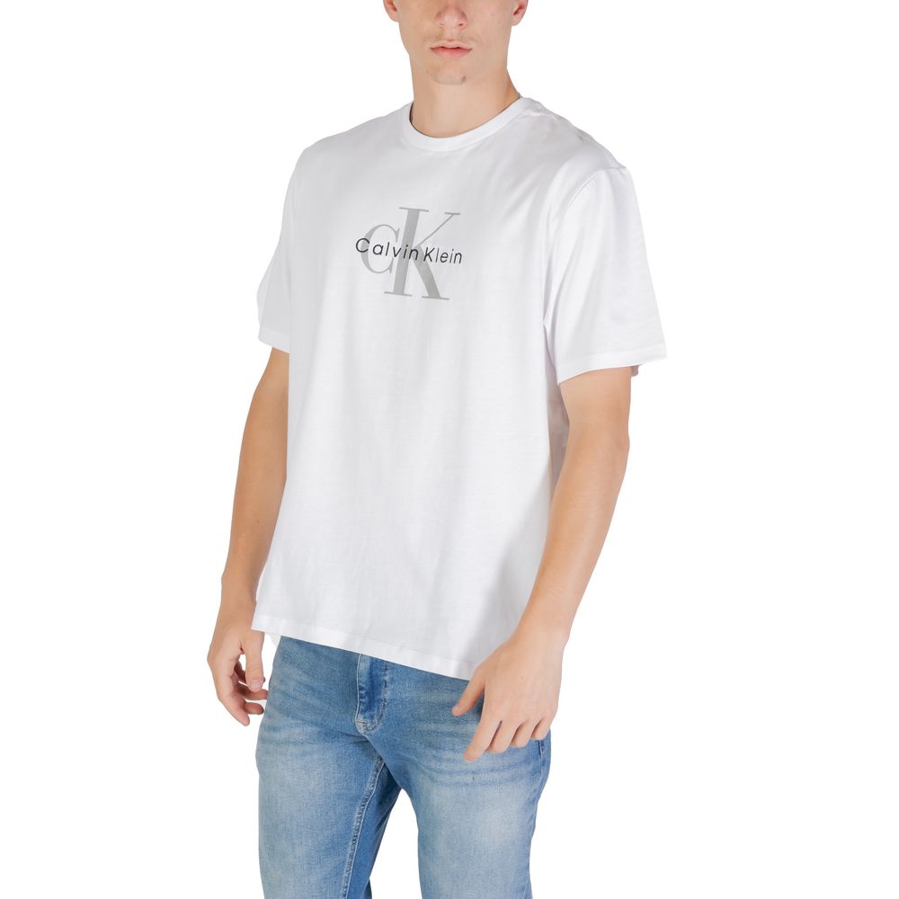 Calvin Klein Jeans White Cotton T-Shirt | Regal Royce