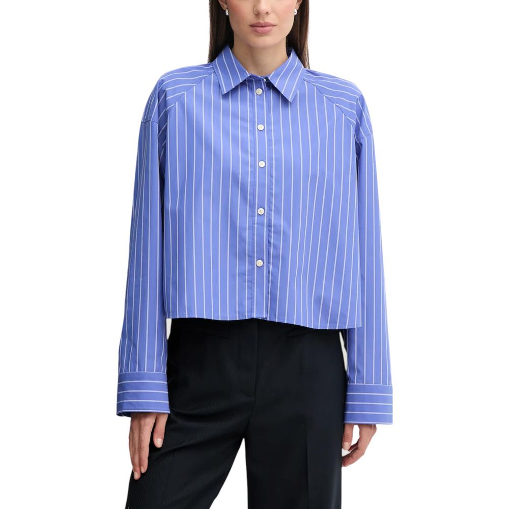 Calvin Klein Jeans Blue Cotton Blouse | Regal Royce