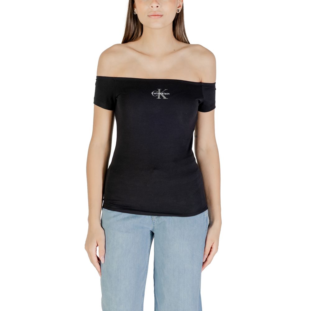 Calvin Klein Jeans Black Cotton T-Shirt | Regal Royce