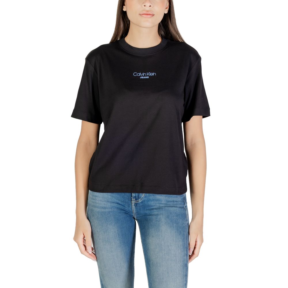 Calvin Klein Jeans Black Cotton T-Shirt | Regal Royce