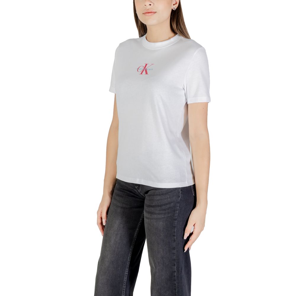 Calvin Klein Jeans White Cotton T-Shirt | Regal Royce