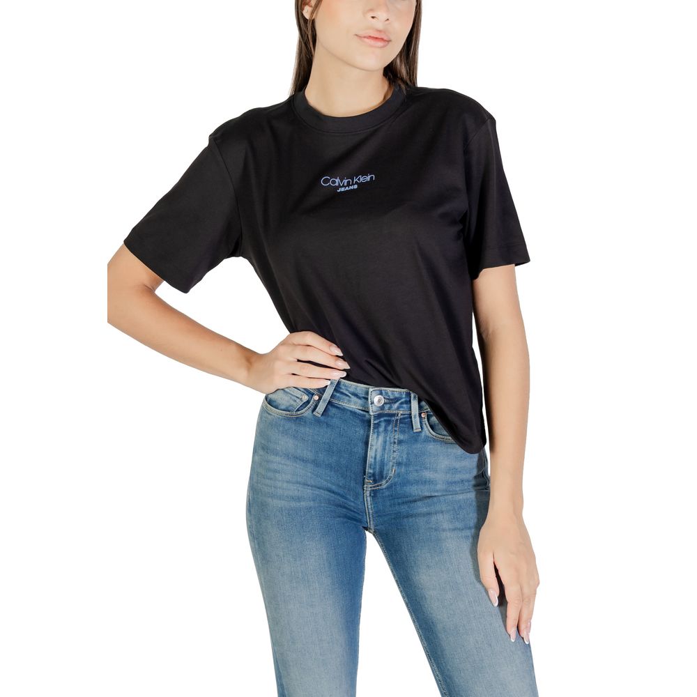 Calvin Klein Jeans Black Cotton T-Shirt | Regal Royce