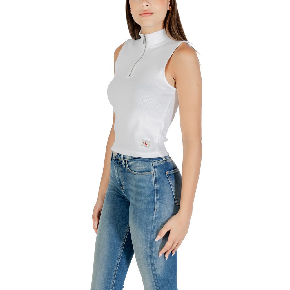 Calvin Klein Jeans White Cotton Top | Regal Royce