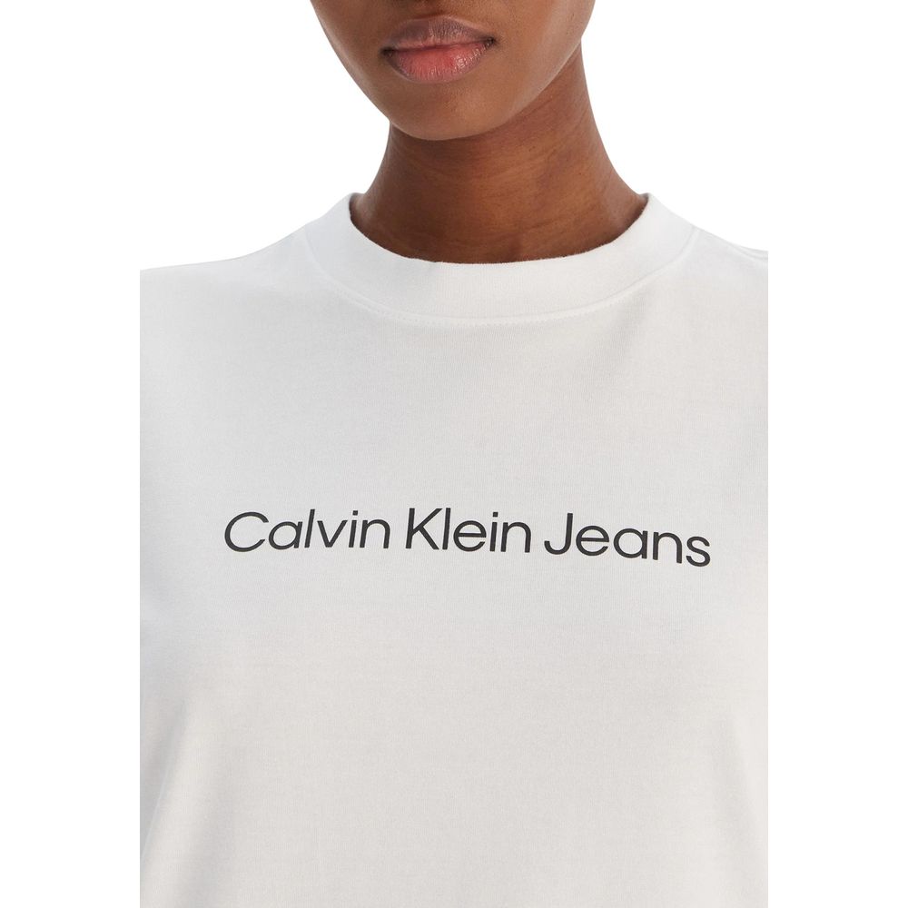 Calvin Klein Jeans White Cotton T-Shirt | Regal Royce