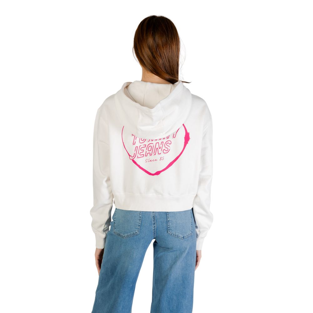 Tommy Hilfiger Jeans Cream Recycled Cotton Hoodie | Regal Royce