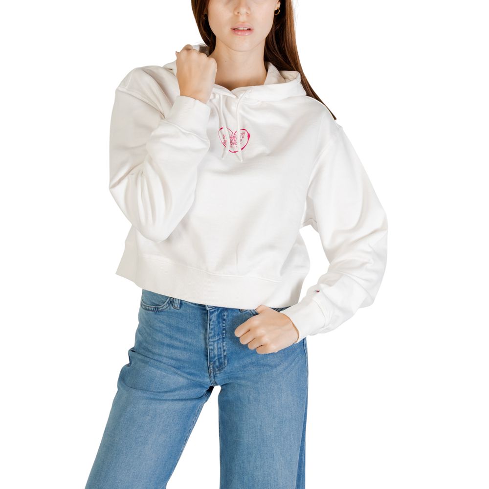 Tommy Hilfiger Jeans Cream Recycled Cotton Hoodie | Regal Royce