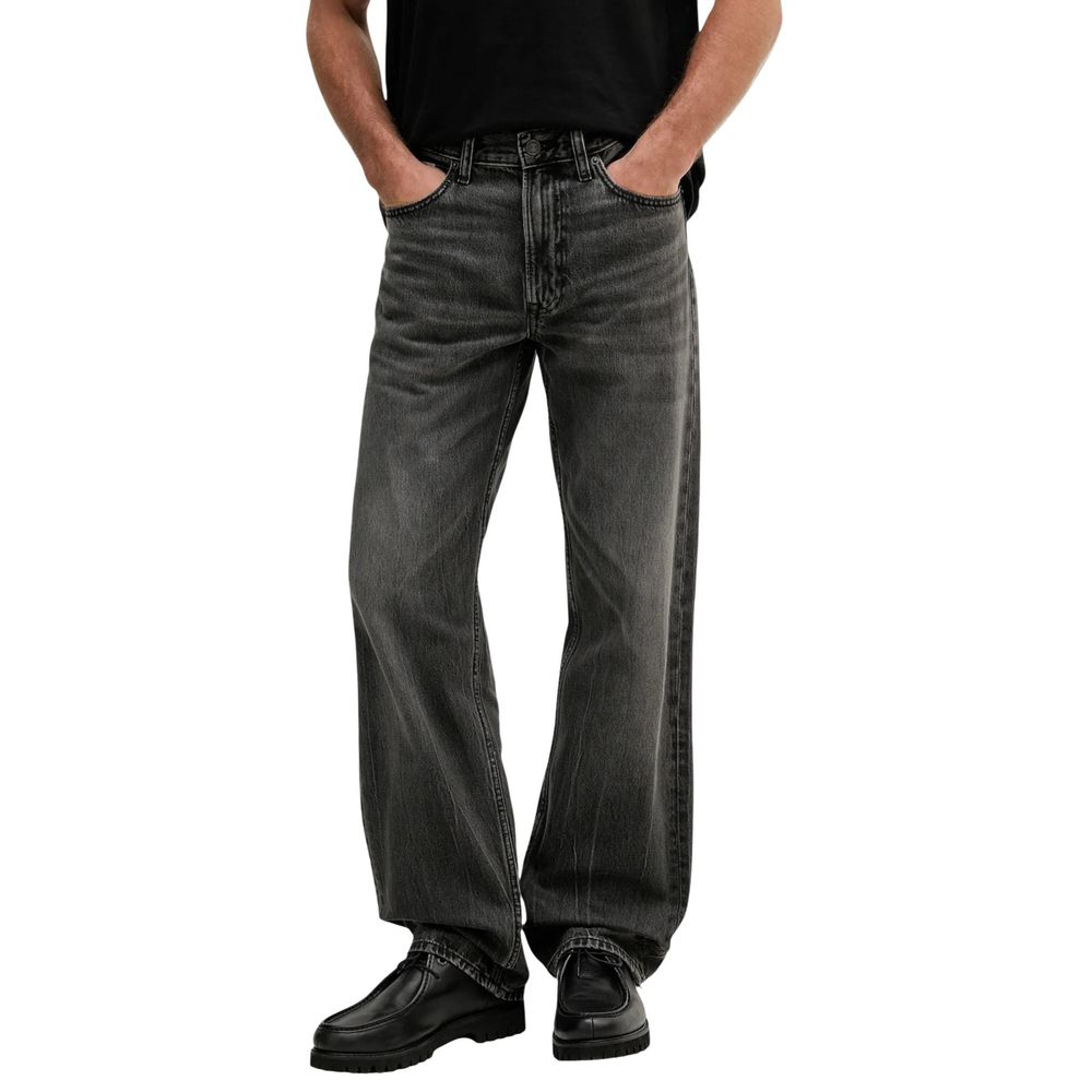 Calvin Klein Jeans Black Cotton Relaxed Fit Jeans | Regal Royce