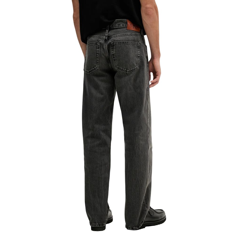 Calvin Klein Jeans Black Cotton Relaxed Fit Jeans | Regal Royce