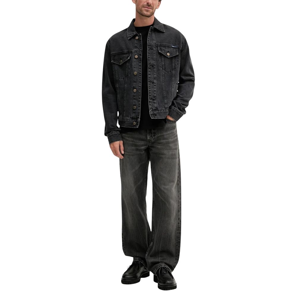 Calvin Klein Jeans Black Cotton Relaxed Fit Jeans | Regal Royce