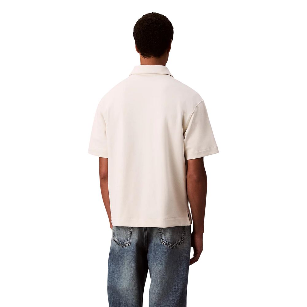 Calvin Klein Jeans White Cotton Polo Shirt | Regal Royce