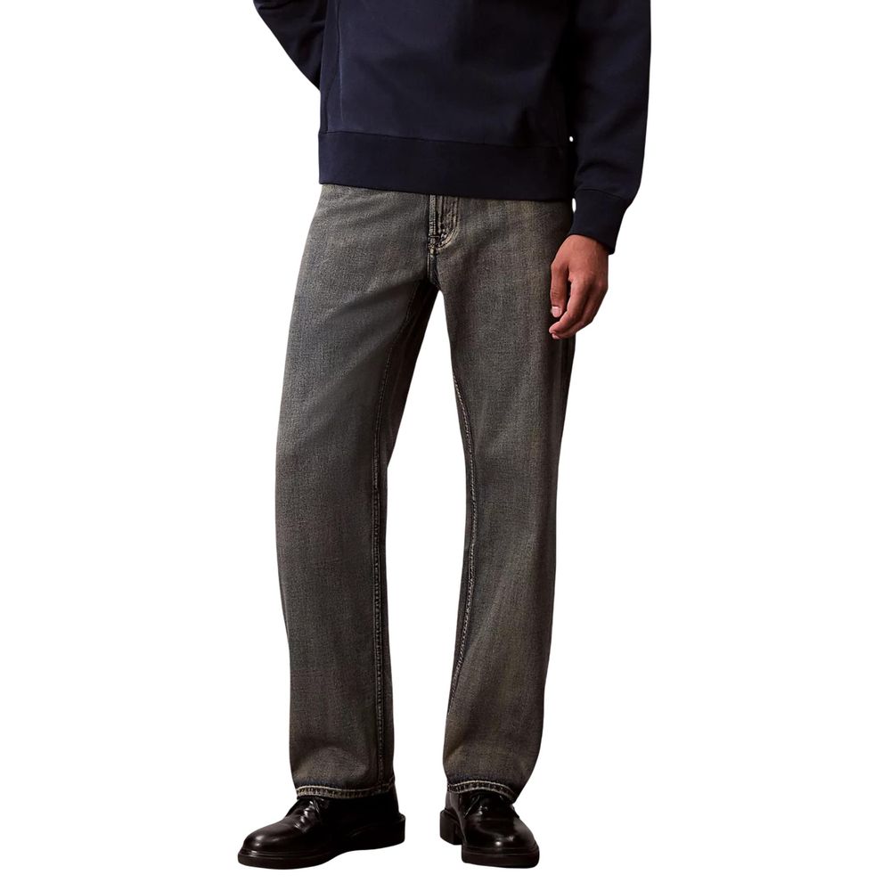 Calvin Klein Jeans Beige Cotton Relaxed Fit Jeans | Regal Royce