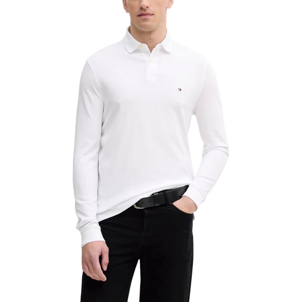 Tommy Hilfiger White Organic Cotton Long Sleeve T-Shirt | Regal Royce