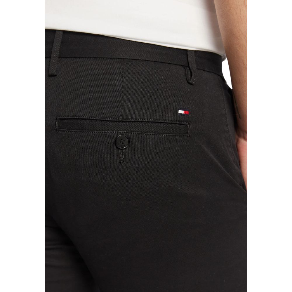 Tommy Hilfiger Black Recycled Cotton Skinny Pants | Regal Royce