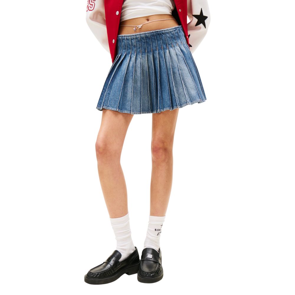 Tommy Hilfiger Jeans Blue Recycled Cotton Mini Skirt | Regal Royce