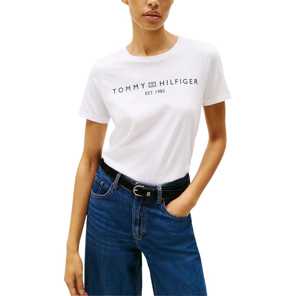 Tommy Hilfiger White Recycled Cotton T-Shirt | Regal Royce