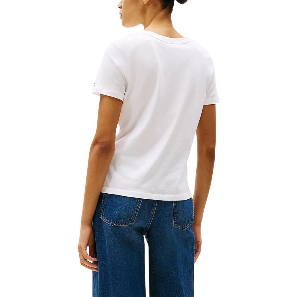 Tommy Hilfiger White Recycled Cotton T-Shirt | Regal Royce