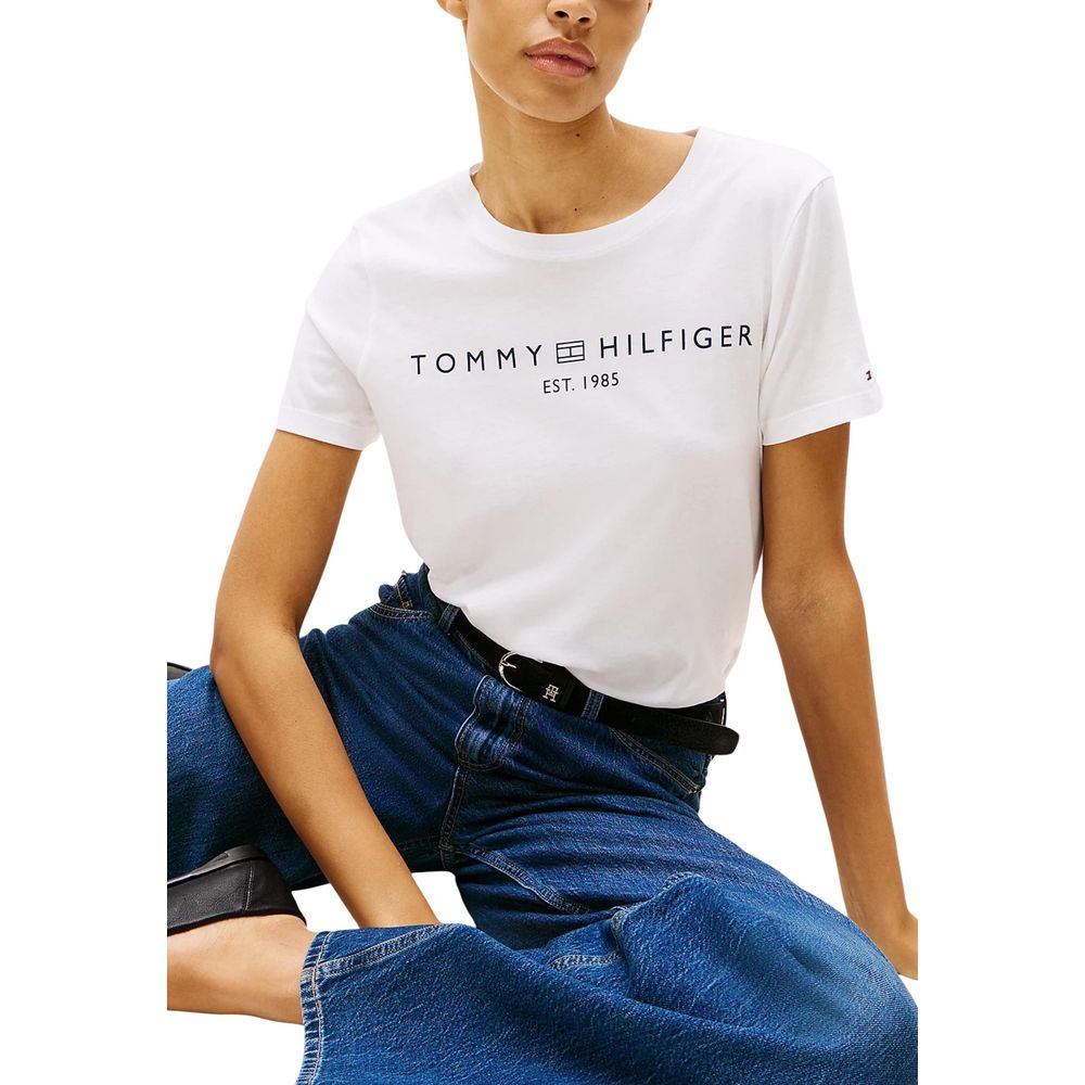 Tommy Hilfiger White Recycled Cotton T-Shirt | Regal Royce